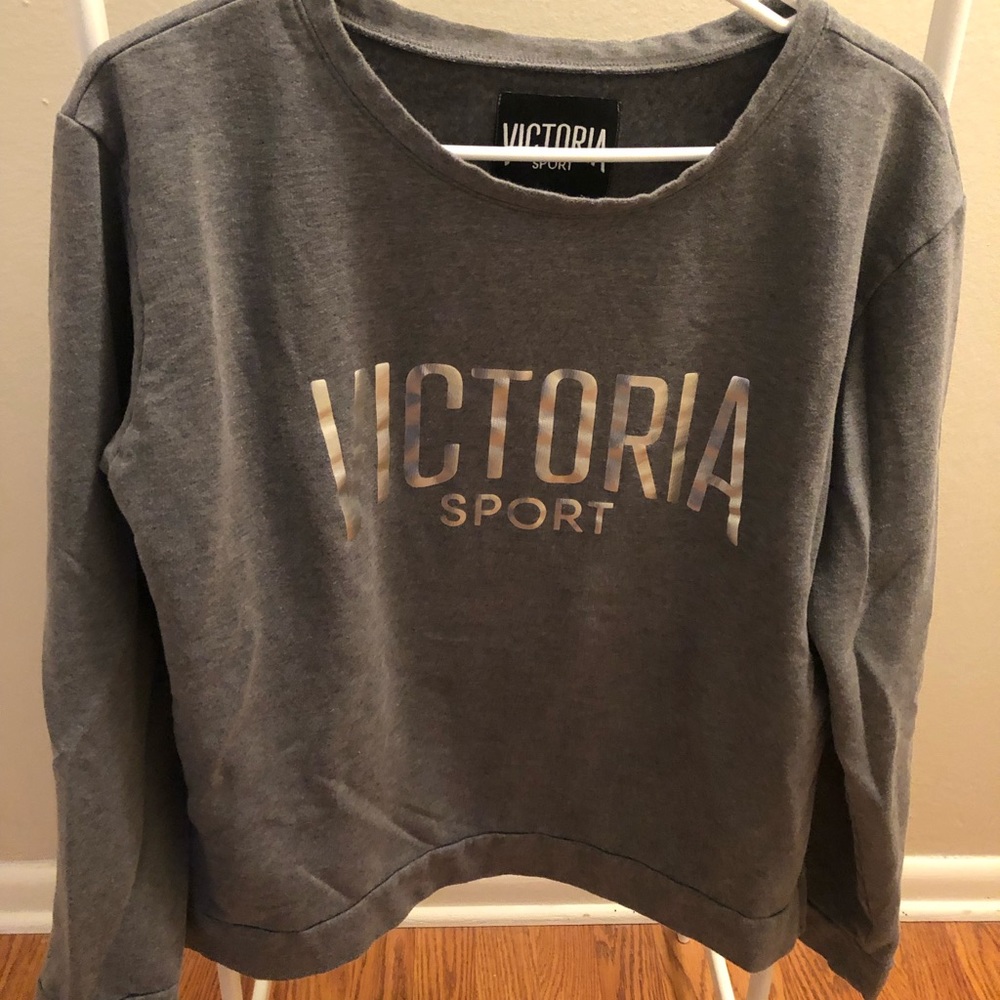 soft lightweight gray Victoria Secret crewneck